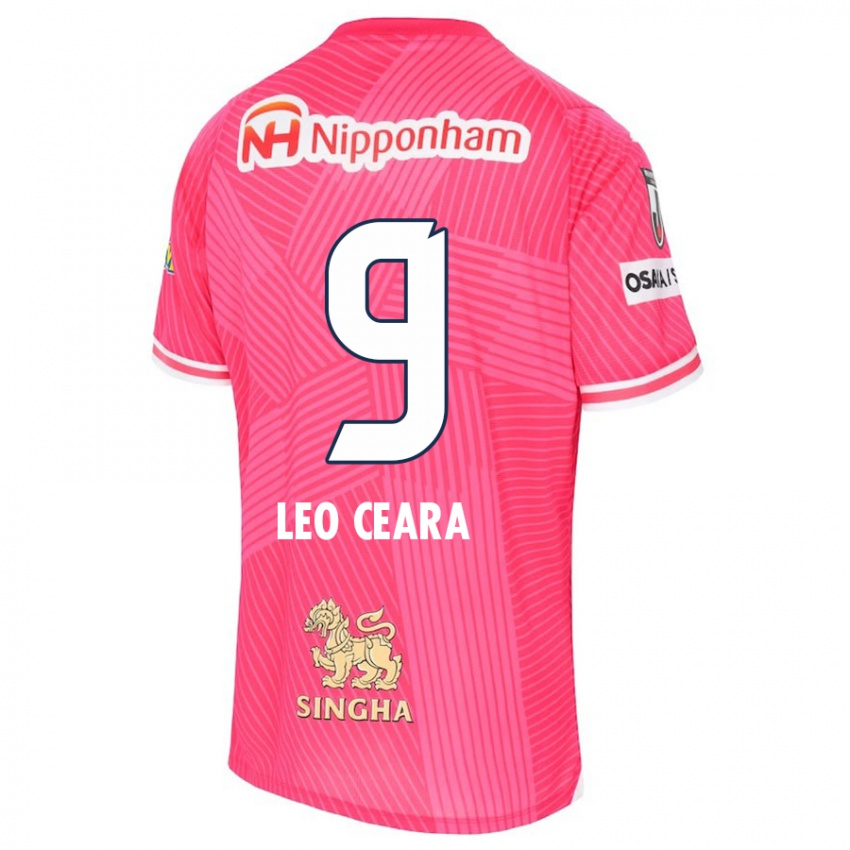 Niño Camiseta Léo Ceará #9 Rosa Blanco 1ª Equipación 2024/25 La Camisa Perú