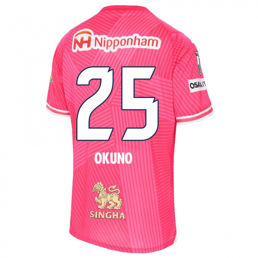 Niño Camiseta Hiroaki Okuno #25 Rosa Blanco 1ª Equipación 2024/25 La Camisa Perú