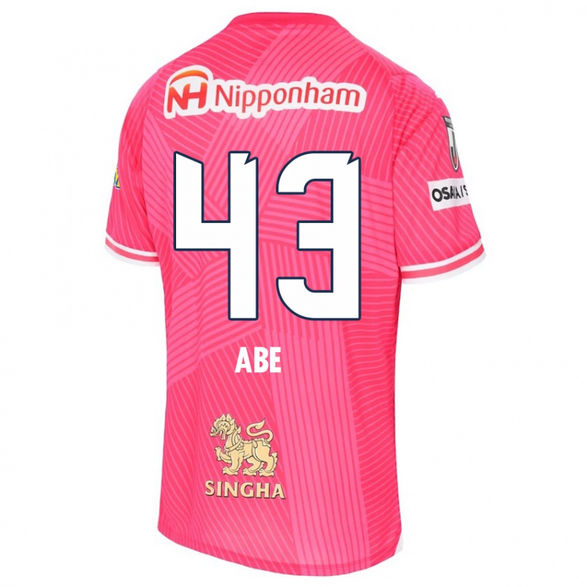 Niño Camiseta Yosei Abe #43 Rosa Blanco 1ª Equipación 2024/25 La Camisa Perú