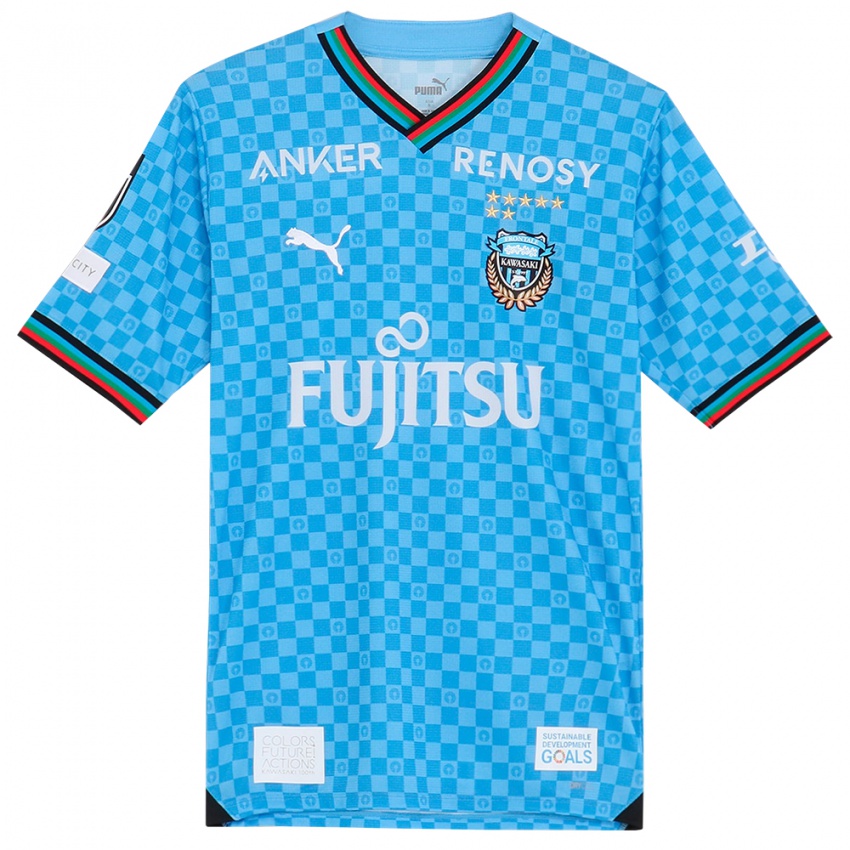 Niño Camiseta Yasuto Wakizaka #14 Azul Celeste 1ª Equipación 2024/25 La Camisa Perú