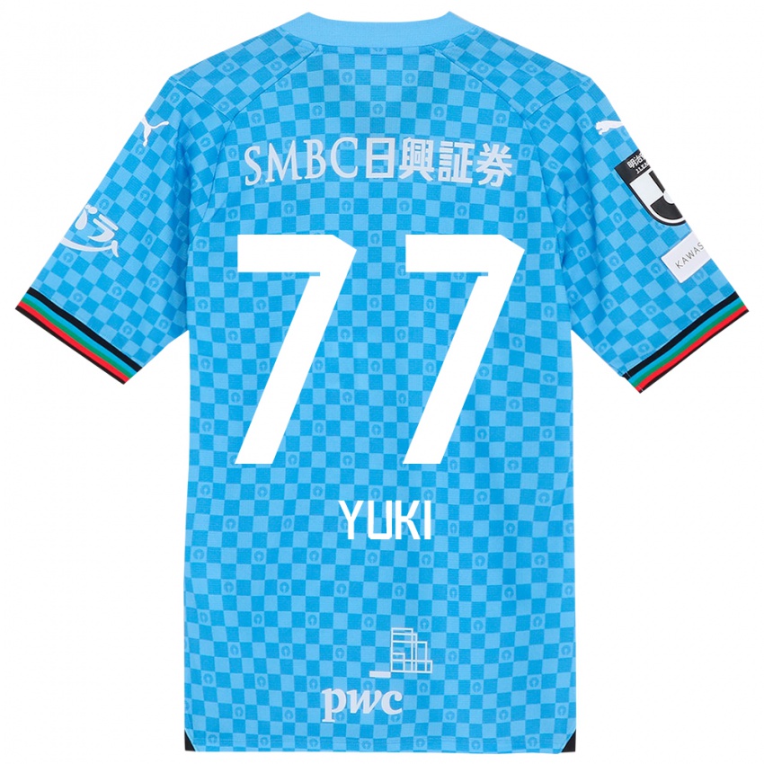 Niño Camiseta Yuki Yamamoto #77 Azul Celeste 1ª Equipación 2024/25 La Camisa Perú