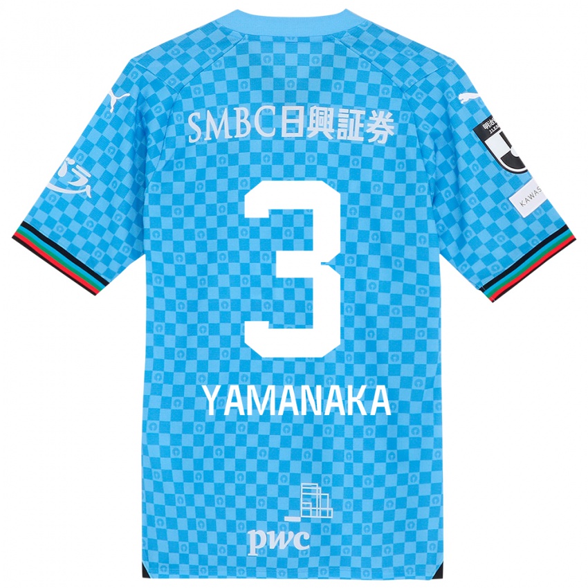 Niño Camiseta Daiki Yamanaka #3 Azul Celeste 1ª Equipación 2024/25 La Camisa Perú