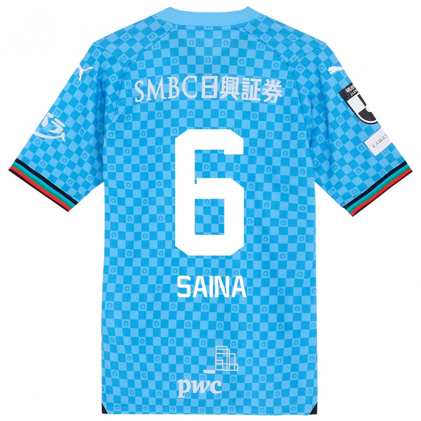 Niño Camiseta Yuta Saina #6 Azul Celeste 1ª Equipación 2024/25 La Camisa Perú