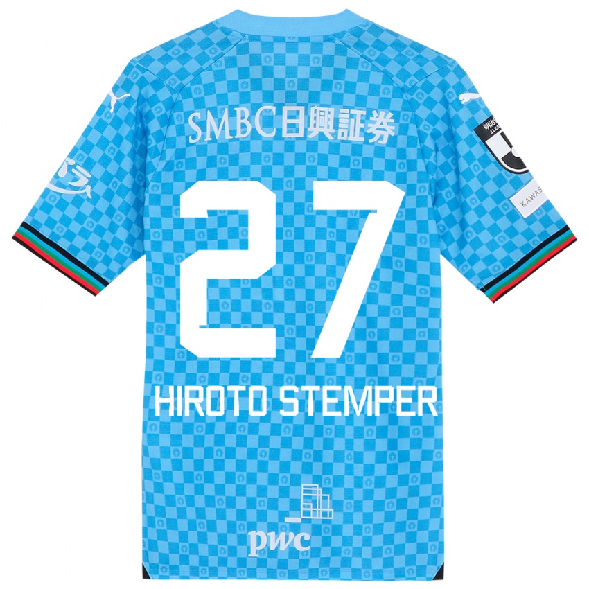 Niño Camiseta Luka Hiroto Stemper #27 Azul Celeste 1ª Equipación 2024/25 La Camisa Perú