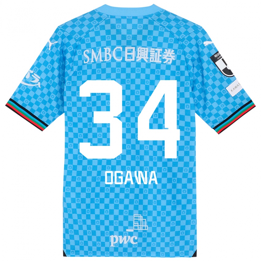 Niño Camiseta Hiroto Ogawa #34 Azul Celeste 1ª Equipación 2024/25 La Camisa Perú