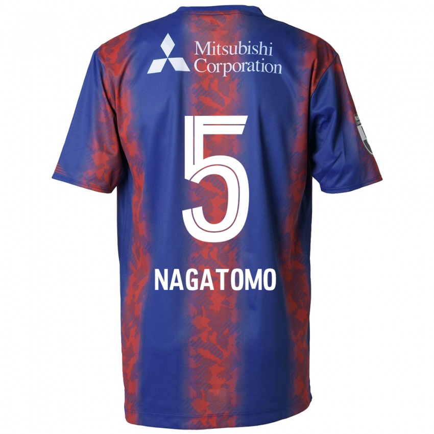 Niño Camiseta Yuto Nagatomo #5 Azul Rojo 1ª Equipación 2024/25 La Camisa Perú