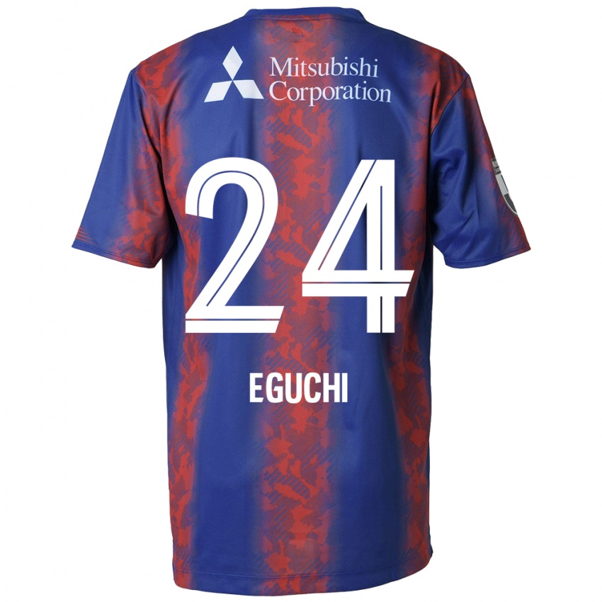 Niño Camiseta Kaito Eguchi #24 Azul Rojo 1ª Equipación 2024/25 La Camisa Perú