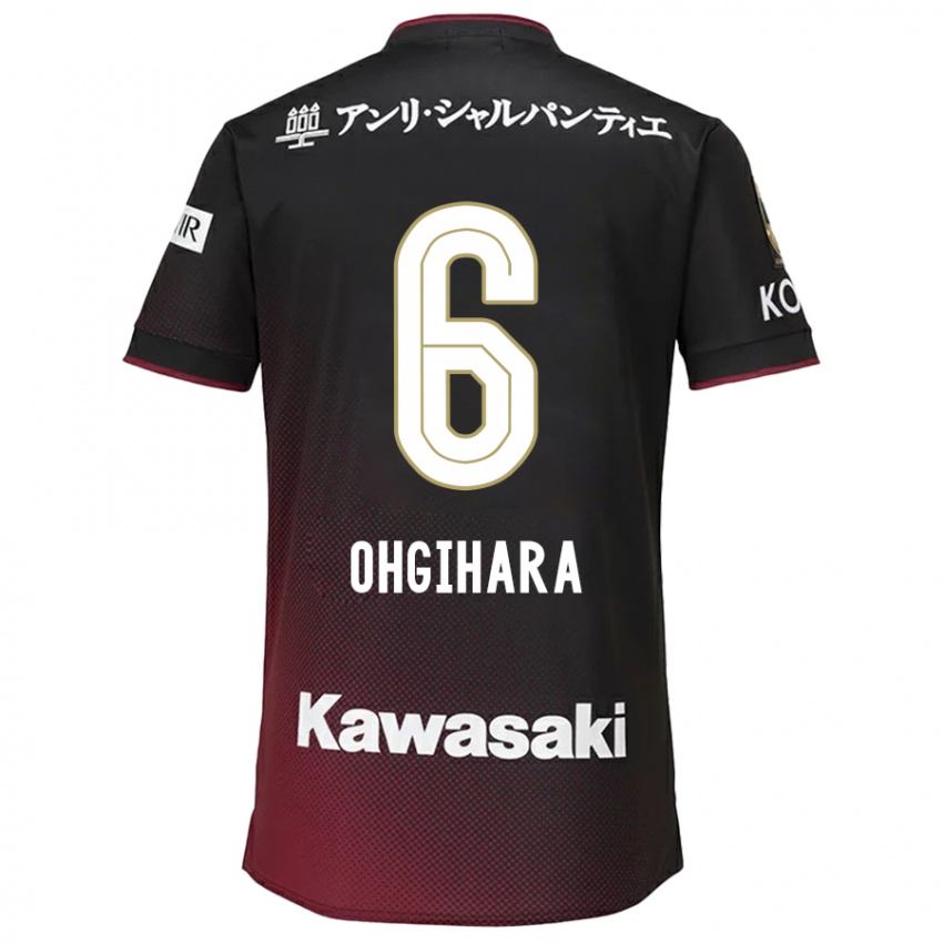 Niño Camiseta Takahiro Ogihara #6 Negro Rojo 1ª Equipación 2024/25 La Camisa Perú