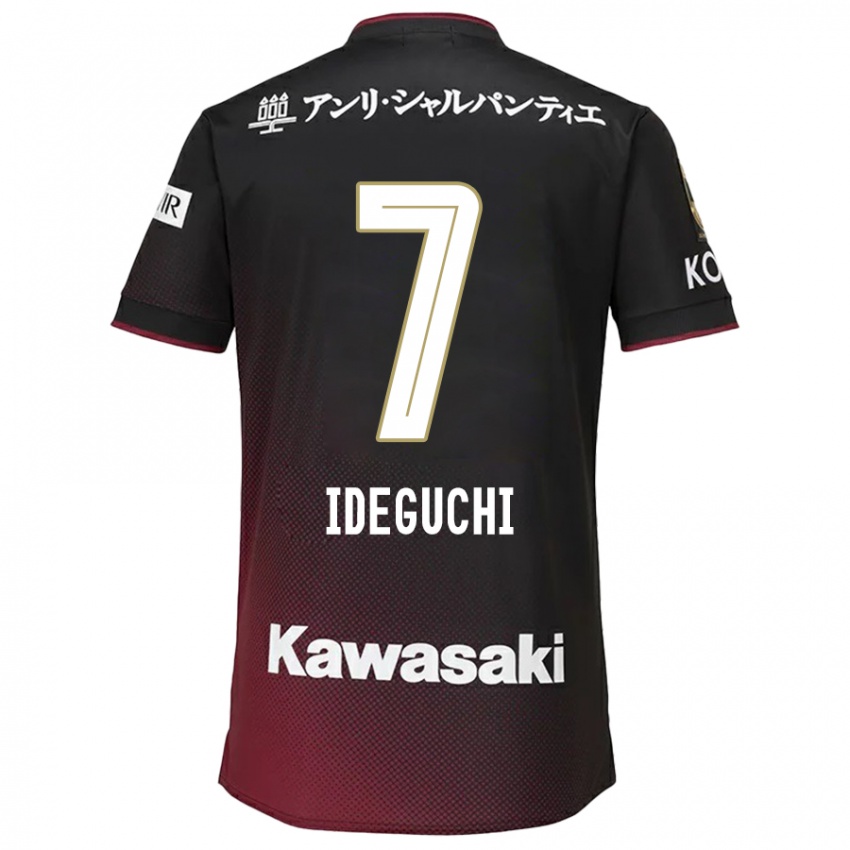 Niño Camiseta Yosuke Ideguchi #7 Negro Rojo 1ª Equipación 2024/25 La Camisa Perú