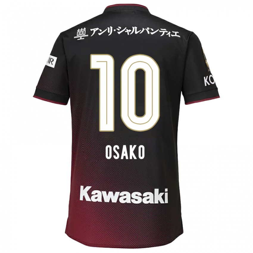 Niño Camiseta Yuya Osako #10 Negro Rojo 1ª Equipación 2024/25 La Camisa Perú