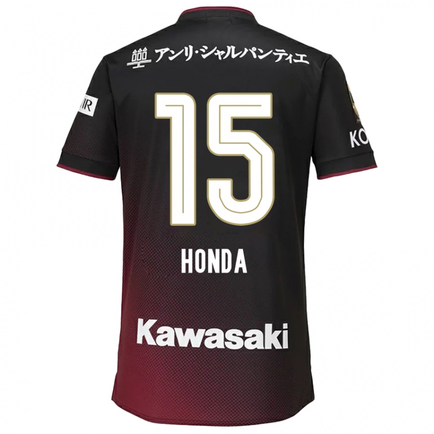 Niño Camiseta Yuki Honda #15 Negro Rojo 1ª Equipación 2024/25 La Camisa Perú