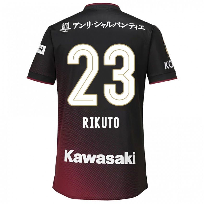 Niño Camiseta Rikuto Hirose #23 Negro Rojo 1ª Equipación 2024/25 La Camisa Perú