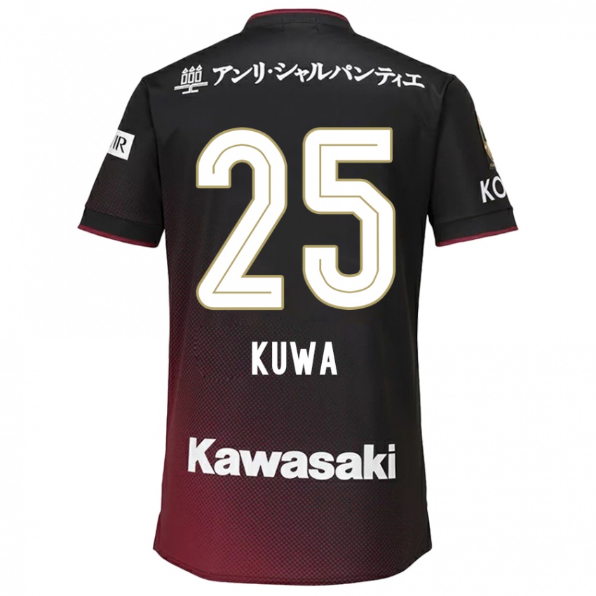 Niño Camiseta Yuya Kuwasaki #25 Negro Rojo 1ª Equipación 2024/25 La Camisa Perú