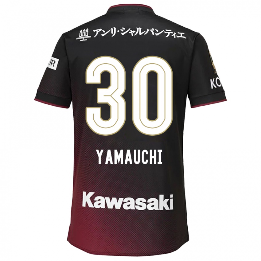 Niño Camiseta Kakeru Yamauchi #30 Negro Rojo 1ª Equipación 2024/25 La Camisa Perú