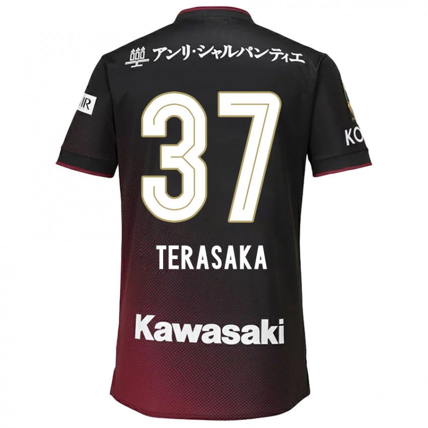 Niño Camiseta Shogo Terasaka #37 Negro Rojo 1ª Equipación 2024/25 La Camisa Perú