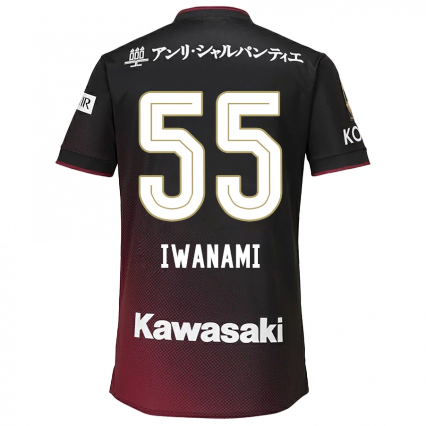 Niño Camiseta Takuya Iwanami #55 Negro Rojo 1ª Equipación 2024/25 La Camisa Perú