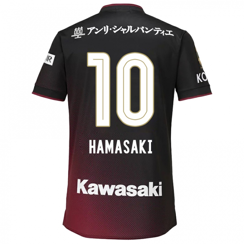 Niño Camiseta Kento Hamasaki #10 Negro Rojo 1ª Equipación 2024/25 La Camisa Perú