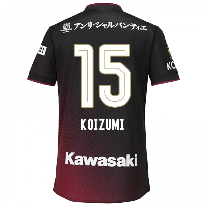 Niño Camiseta Fuga Koizumi #15 Negro Rojo 1ª Equipación 2024/25 La Camisa Perú