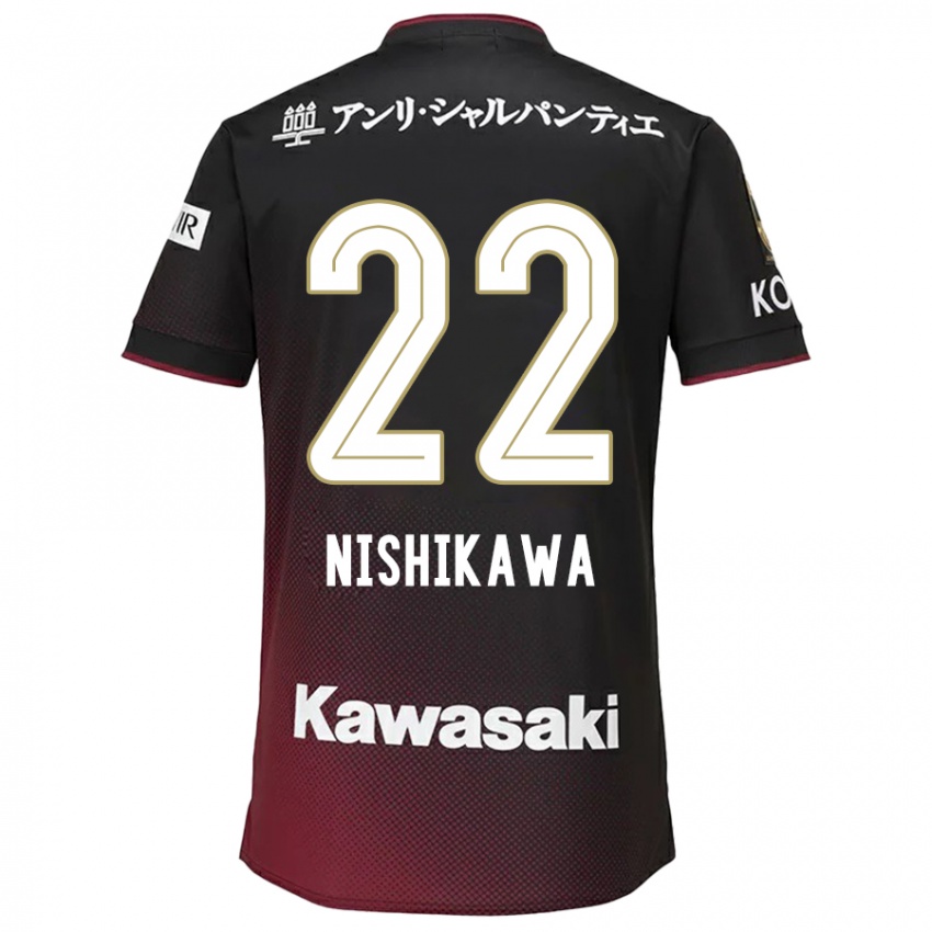 Niño Camiseta Aiku Nishikawa #22 Negro Rojo 1ª Equipación 2024/25 La Camisa Perú