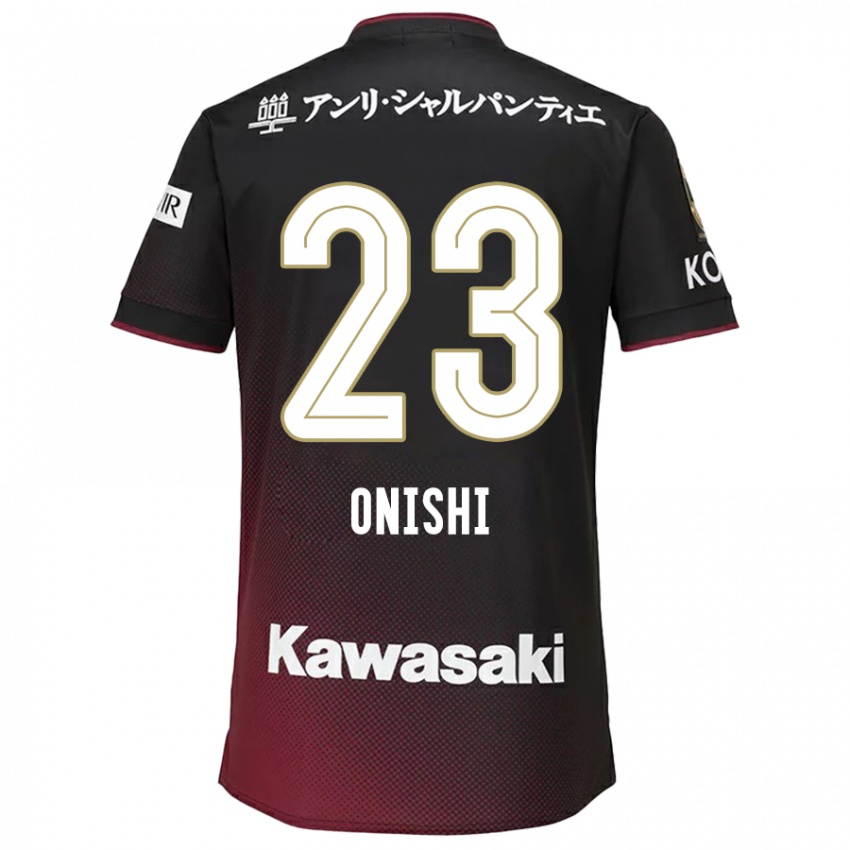 Niño Camiseta Sota Onishi #23 Negro Rojo 1ª Equipación 2024/25 La Camisa Perú