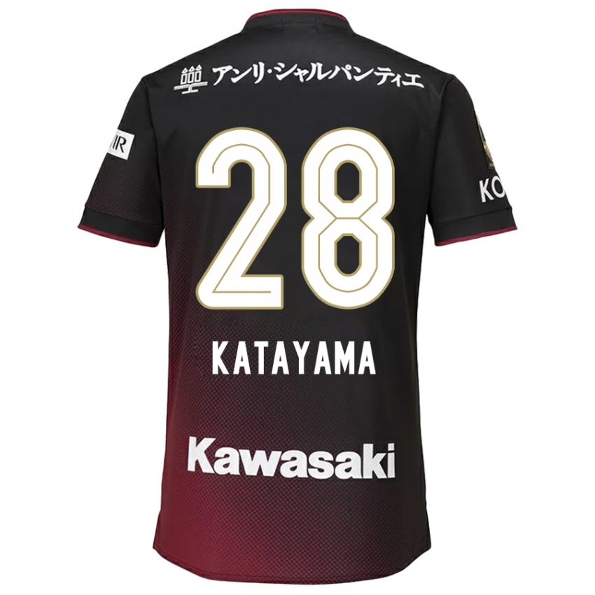 Niño Camiseta Kota Katayama #28 Negro Rojo 1ª Equipación 2024/25 La Camisa Perú