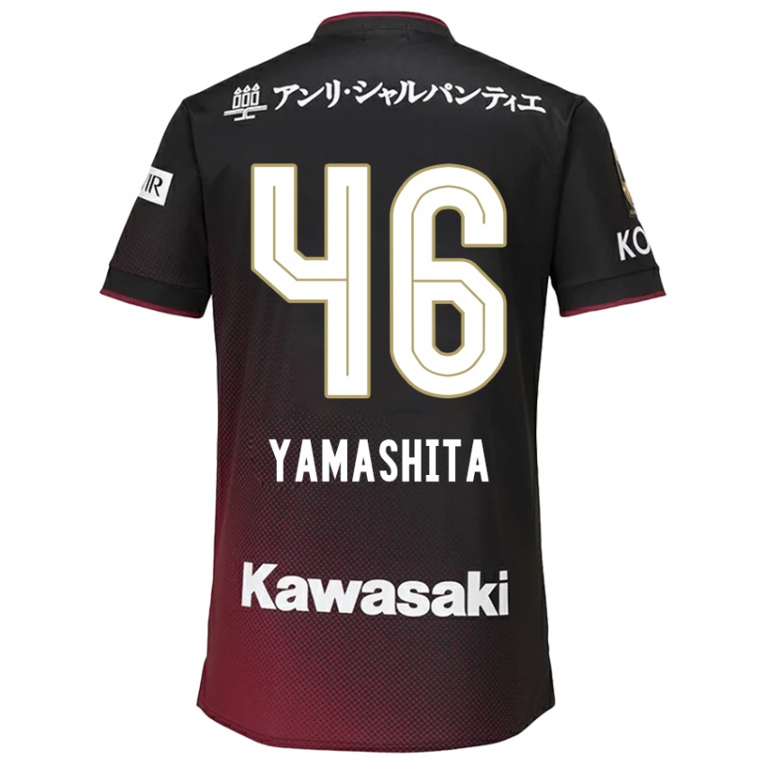 Niño Camiseta Hiroto Yamashita #46 Negro Rojo 1ª Equipación 2024/25 La Camisa Perú