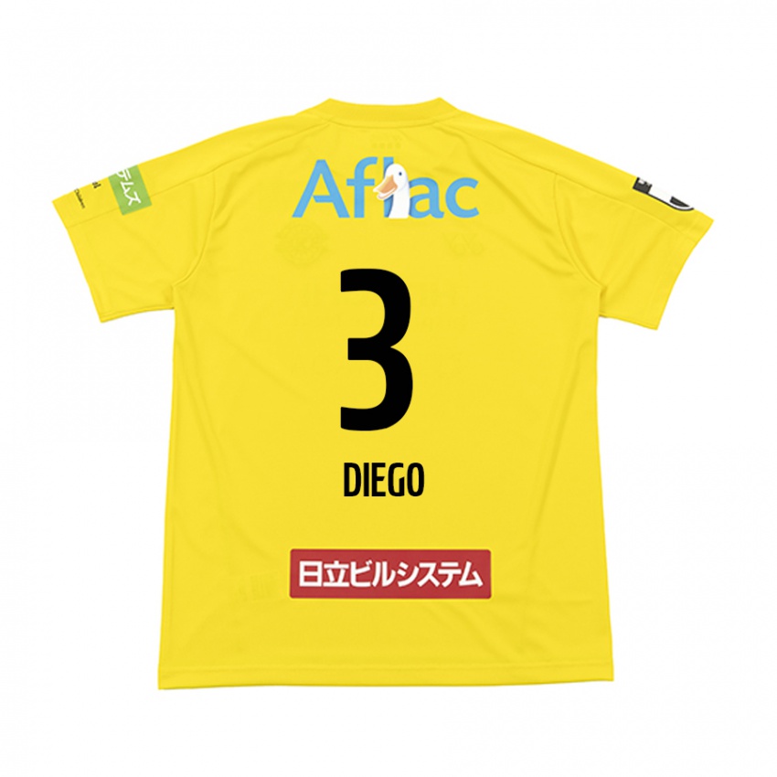 Niño Camiseta Diego #3 Amarillo Negro 1ª Equipación 2024/25 La Camisa Perú