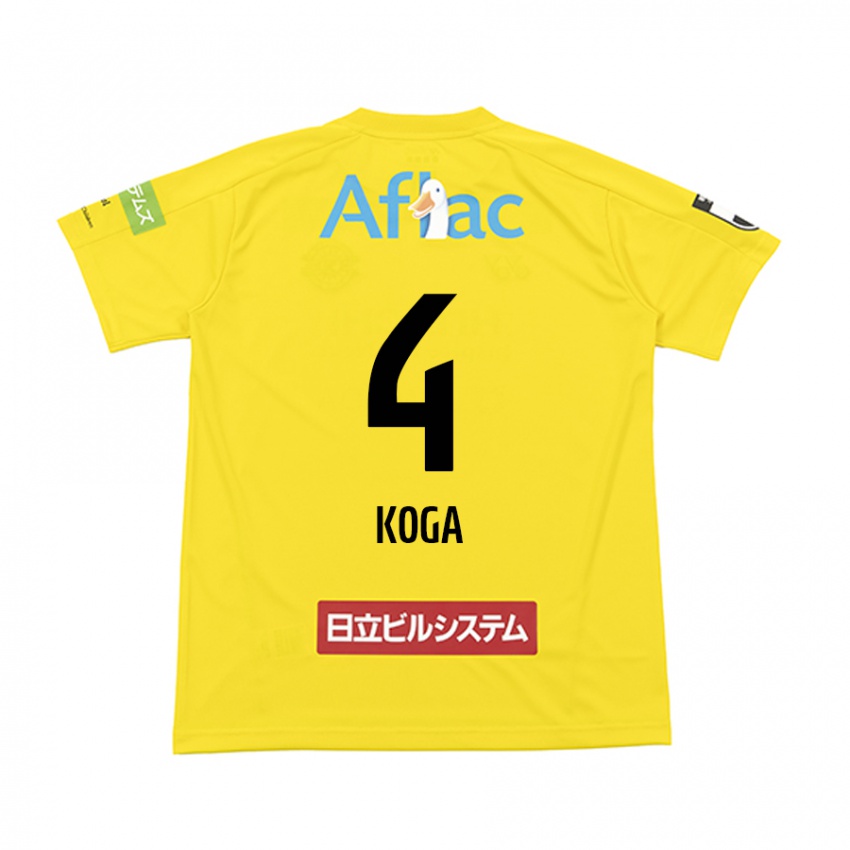 Niño Camiseta Taiyo Koga #4 Amarillo Negro 1ª Equipación 2024/25 La Camisa Perú