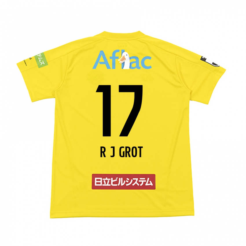 Niño Camiseta Jay-Roy Grot #17 Amarillo Negro 1ª Equipación 2024/25 La Camisa Perú