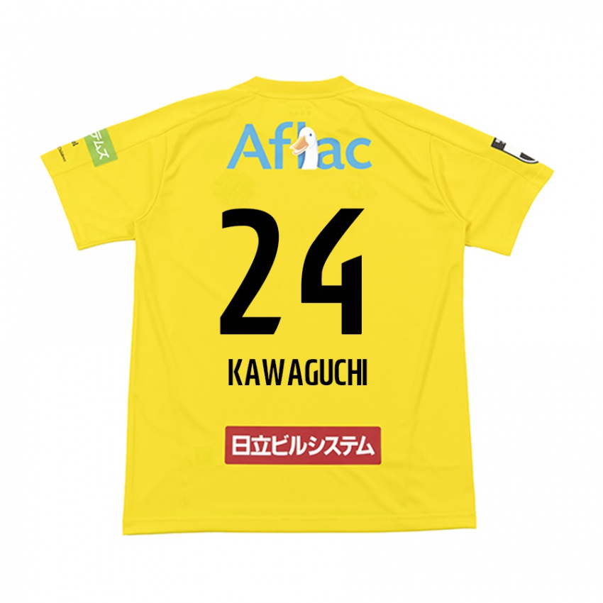 Niño Camiseta Naoki Kawaguchi #24 Amarillo Negro 1ª Equipación 2024/25 La Camisa Perú