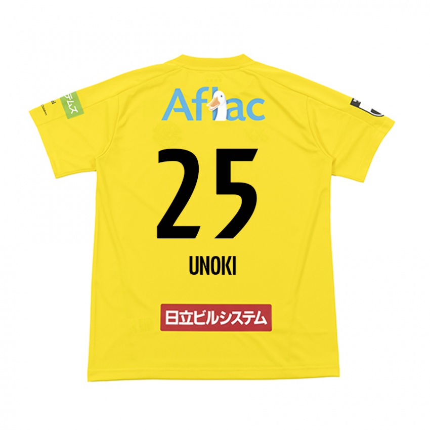 Niño Camiseta Fumiya Unoki #25 Amarillo Negro 1ª Equipación 2024/25 La Camisa Perú