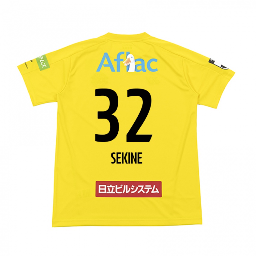 Niño Camiseta Hiroki Sekine #32 Amarillo Negro 1ª Equipación 2024/25 La Camisa Perú