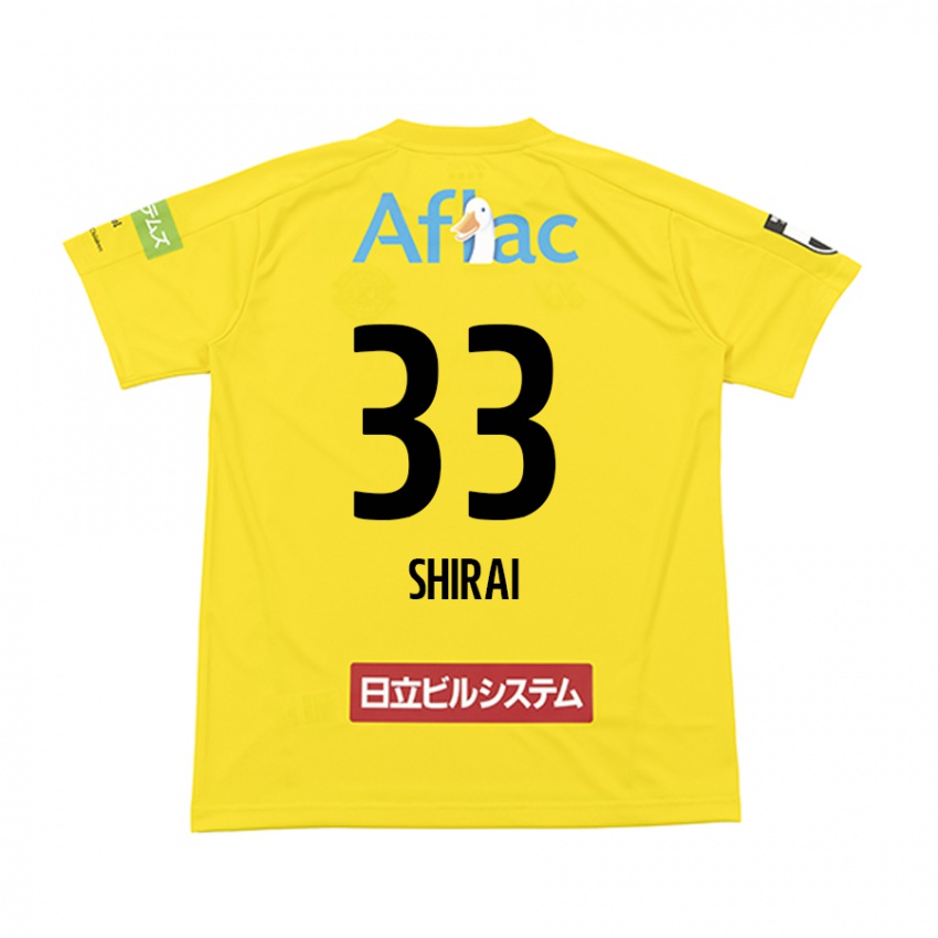 Niño Camiseta Eiji Shirai #33 Amarillo Negro 1ª Equipación 2024/25 La Camisa Perú