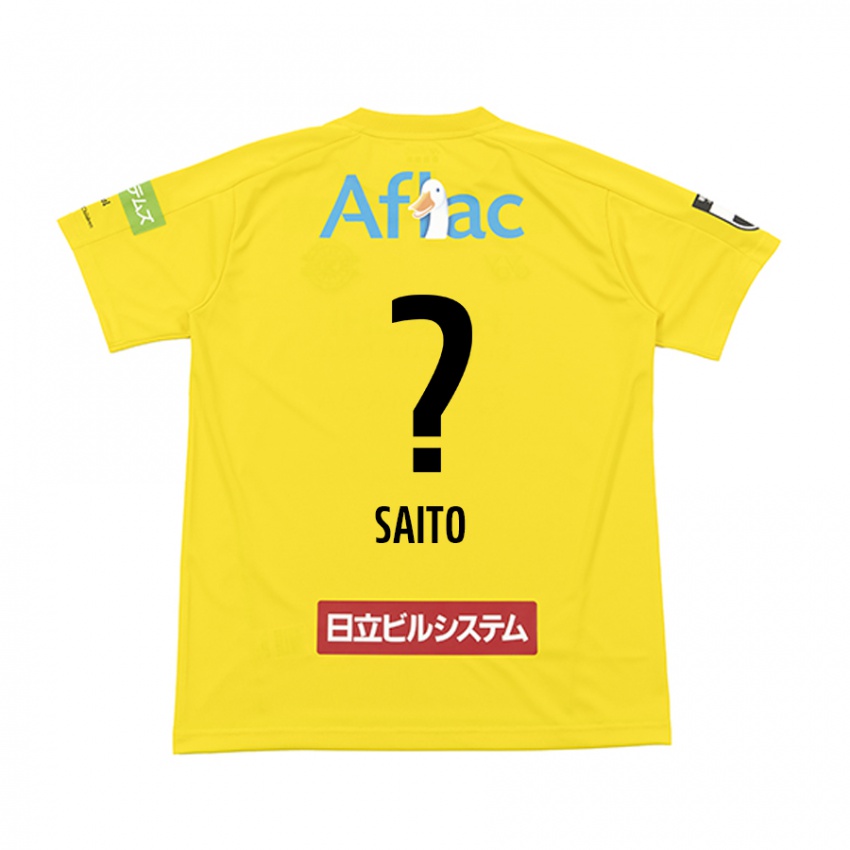 Niño Camiseta Hikaru Saito #0 Amarillo Negro 1ª Equipación 2024/25 La Camisa Perú