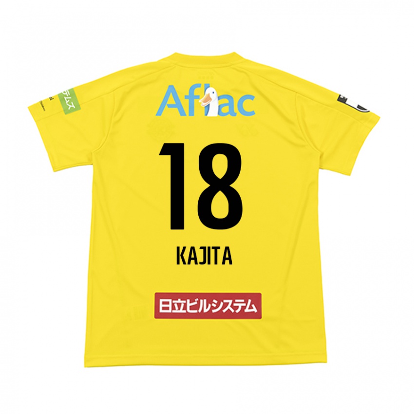 Niño Camiseta Kento Kajita #18 Amarillo Negro 1ª Equipación 2024/25 La Camisa Perú