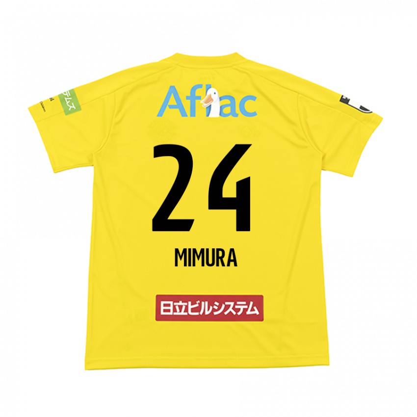 Niño Camiseta Kaname Mimura #24 Amarillo Negro 1ª Equipación 2024/25 La Camisa Perú