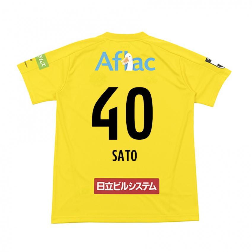 Niño Camiseta Raku Sato #40 Amarillo Negro 1ª Equipación 2024/25 La Camisa Perú