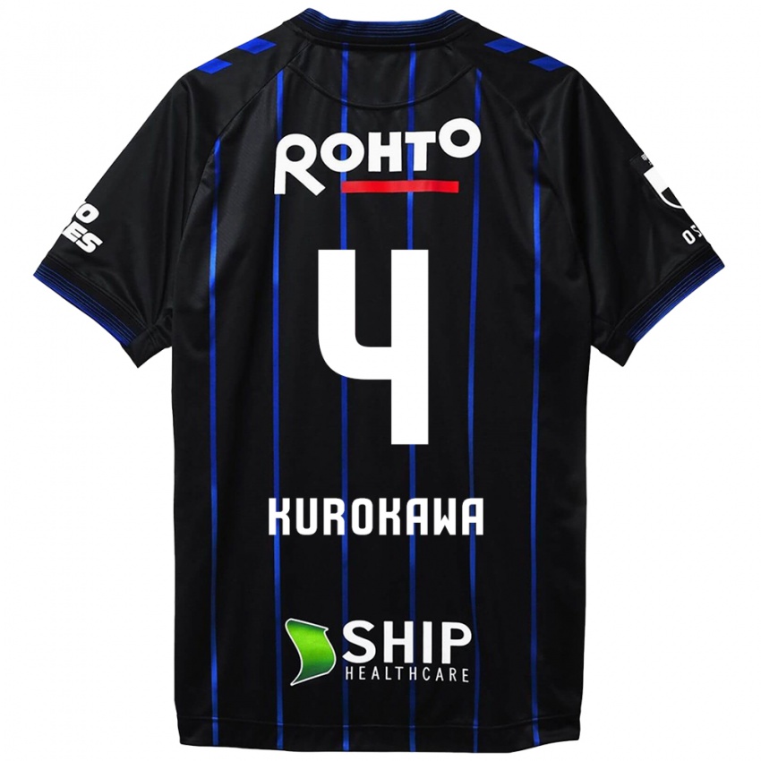 Niño Camiseta Keisuke Kurokawa #4 Azul Negro 1ª Equipación 2024/25 La Camisa Perú