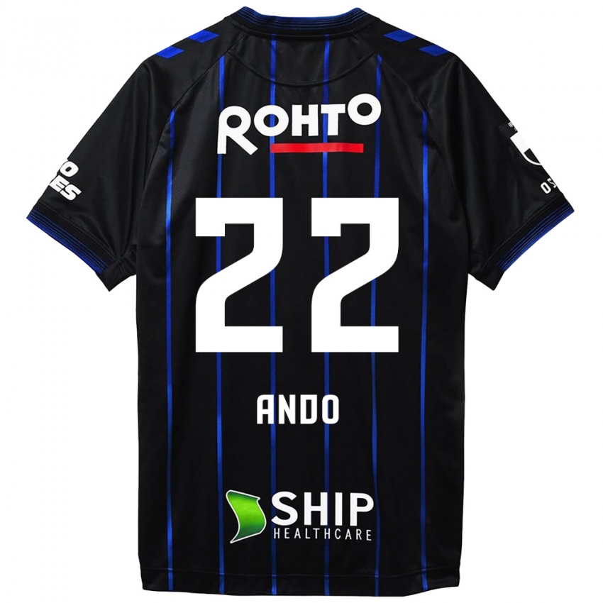 Niño Camiseta Rikuto Ando #22 Azul Negro 1ª Equipación 2024/25 La Camisa Perú