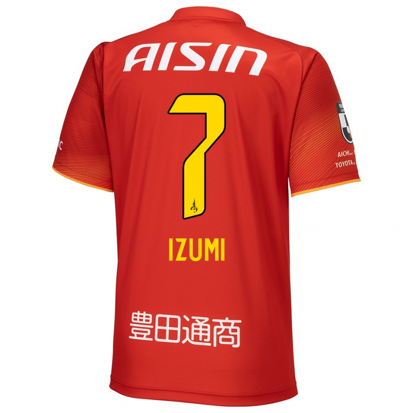 Niño Camiseta Ryuji Izumi #7 Rojo Blanco Amarillo 1ª Equipación 2024/25 La Camisa Perú