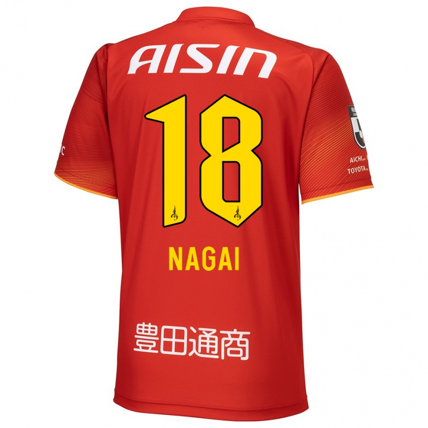 Niño Camiseta Kensuke Nagai #18 Rojo Blanco Amarillo 1ª Equipación 2024/25 La Camisa Perú