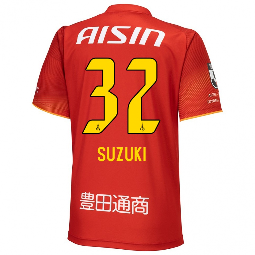 Niño Camiseta Haruto Suzuki #32 Rojo Blanco Amarillo 1ª Equipación 2024/25 La Camisa Perú