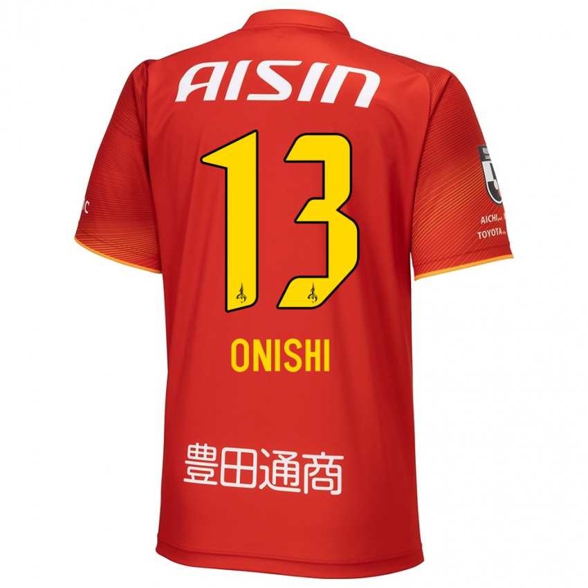 Niño Camiseta Ritsu Onishi #13 Rojo Blanco Amarillo 1ª Equipación 2024/25 La Camisa Perú