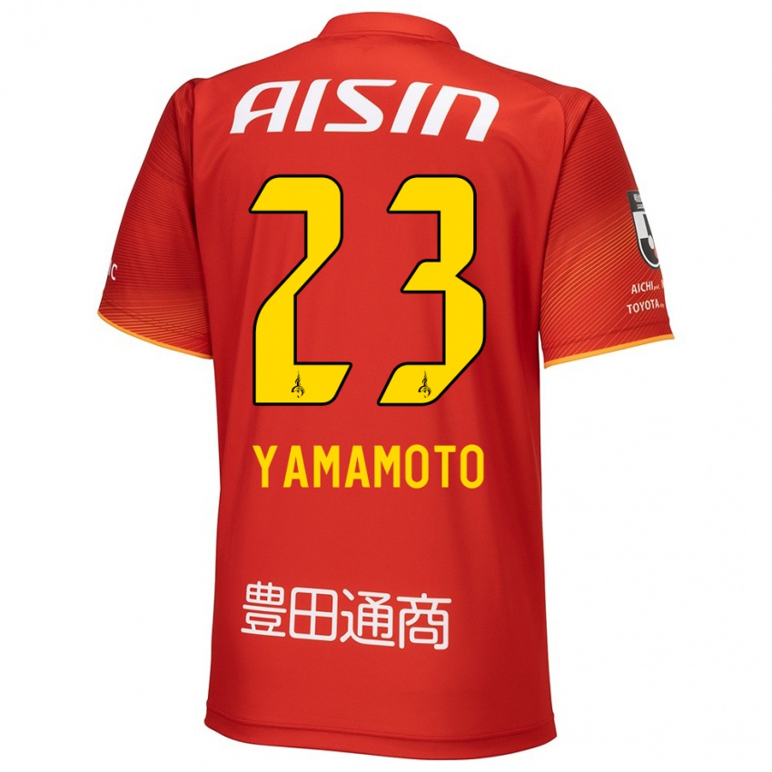 Niño Camiseta Haruki Yamamoto #23 Rojo Blanco Amarillo 1ª Equipación 2024/25 La Camisa Perú