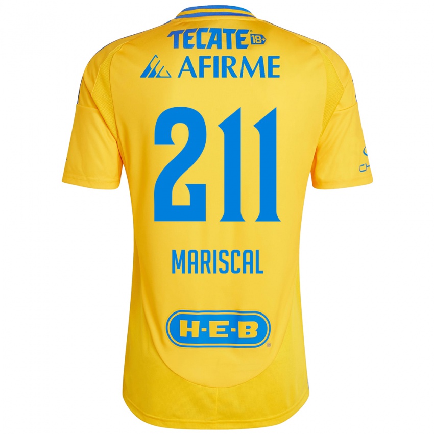 Niño Camiseta Kevin Mariscal #211 Oro Amarillo 1ª Equipación 2024/25 La Camisa Perú