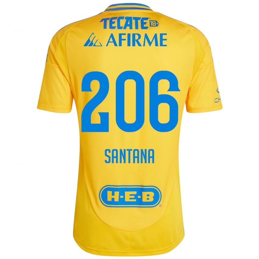 Niño Camiseta Joel Santana #206 Oro Amarillo 1ª Equipación 2024/25 La Camisa Perú