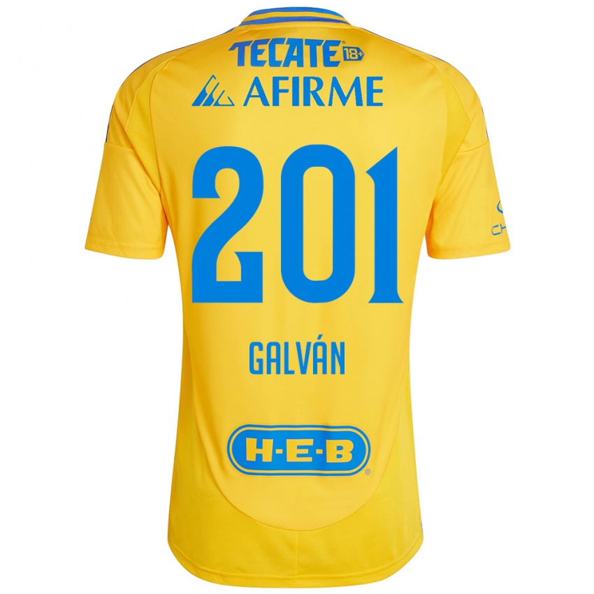 Niño Camiseta Isac Galván #201 Oro Amarillo 1ª Equipación 2024/25 La Camisa Perú