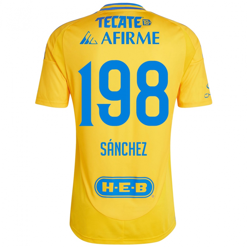 Niño Camiseta Diego Sánchez #198 Oro Amarillo 1ª Equipación 2024/25 La Camisa Perú