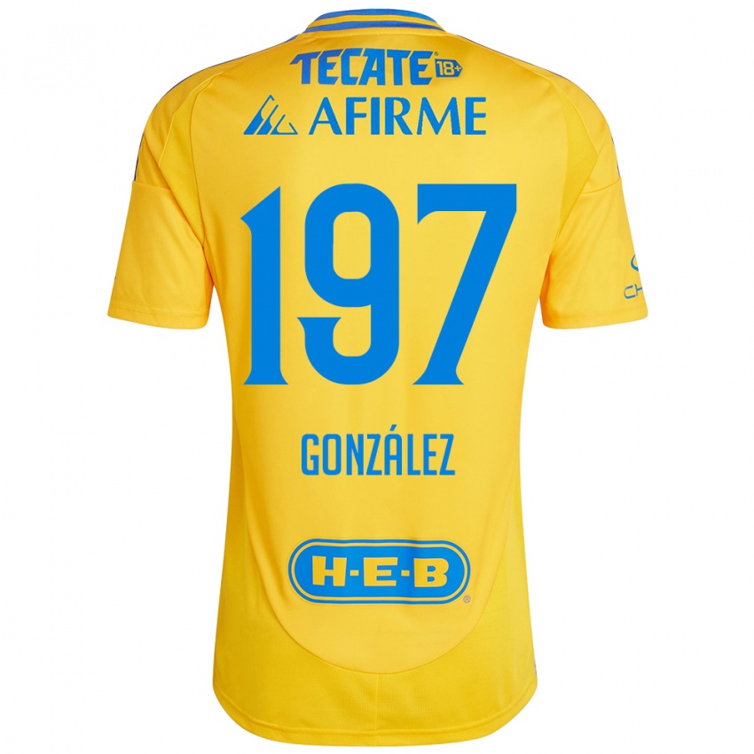 Niño Camiseta Germán González #197 Oro Amarillo 1ª Equipación 2024/25 La Camisa Perú