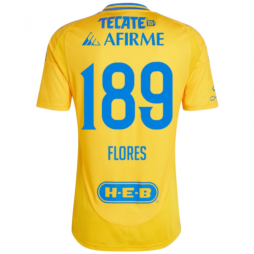 Niño Camiseta Rolando Flores #189 Oro Amarillo 1ª Equipación 2024/25 La Camisa Perú